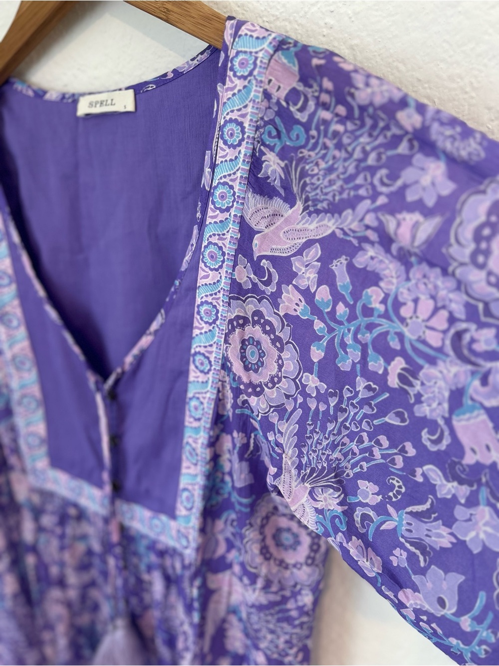 SPELL Sannah Lavender Blouse S - Picture 7 of 11